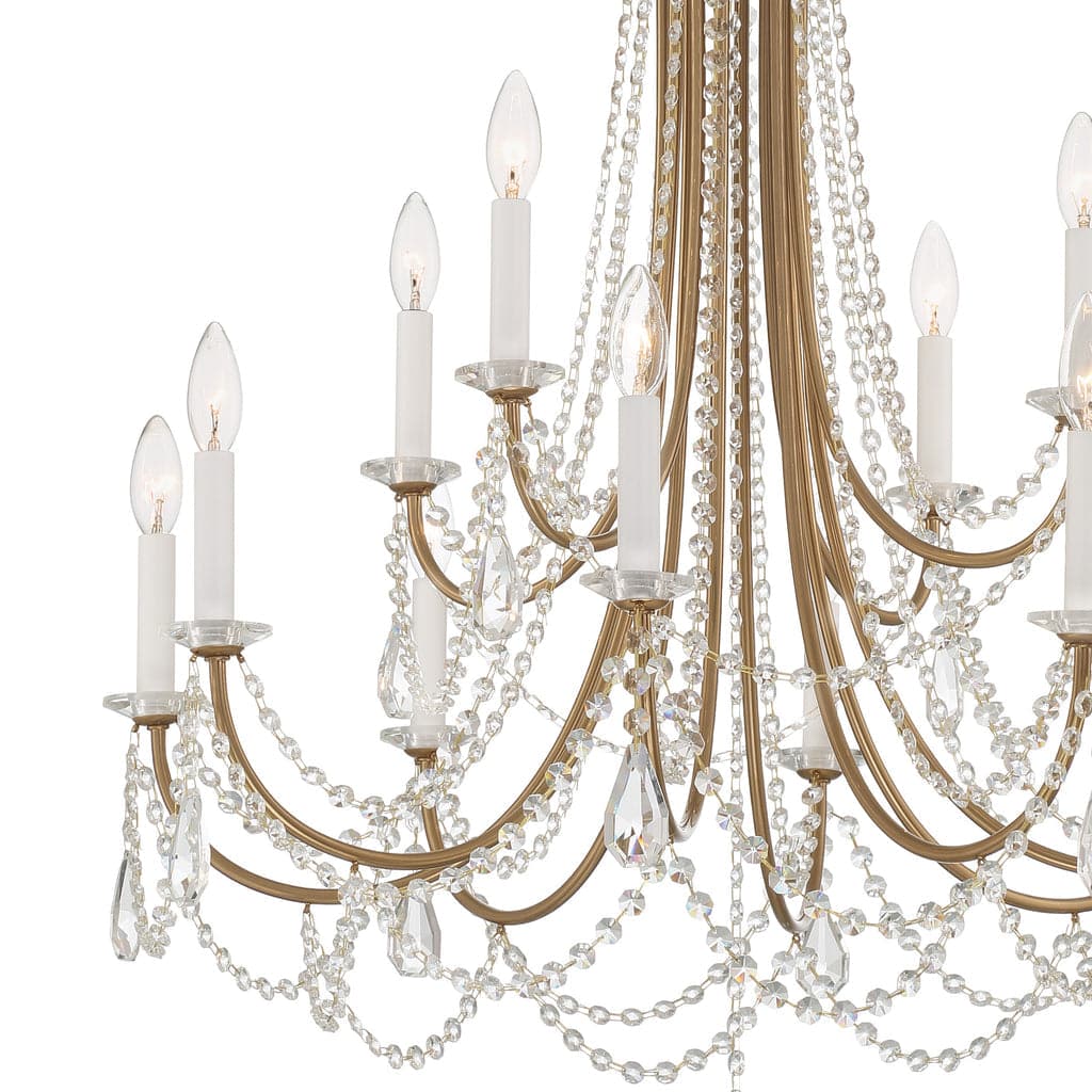 Karrington 12 Light Chandelier-Crystorama Lighting Company-CRYSTO-KAR-90912-AG-CL-MWP-ChandeliersAged Brass-4-France and Son