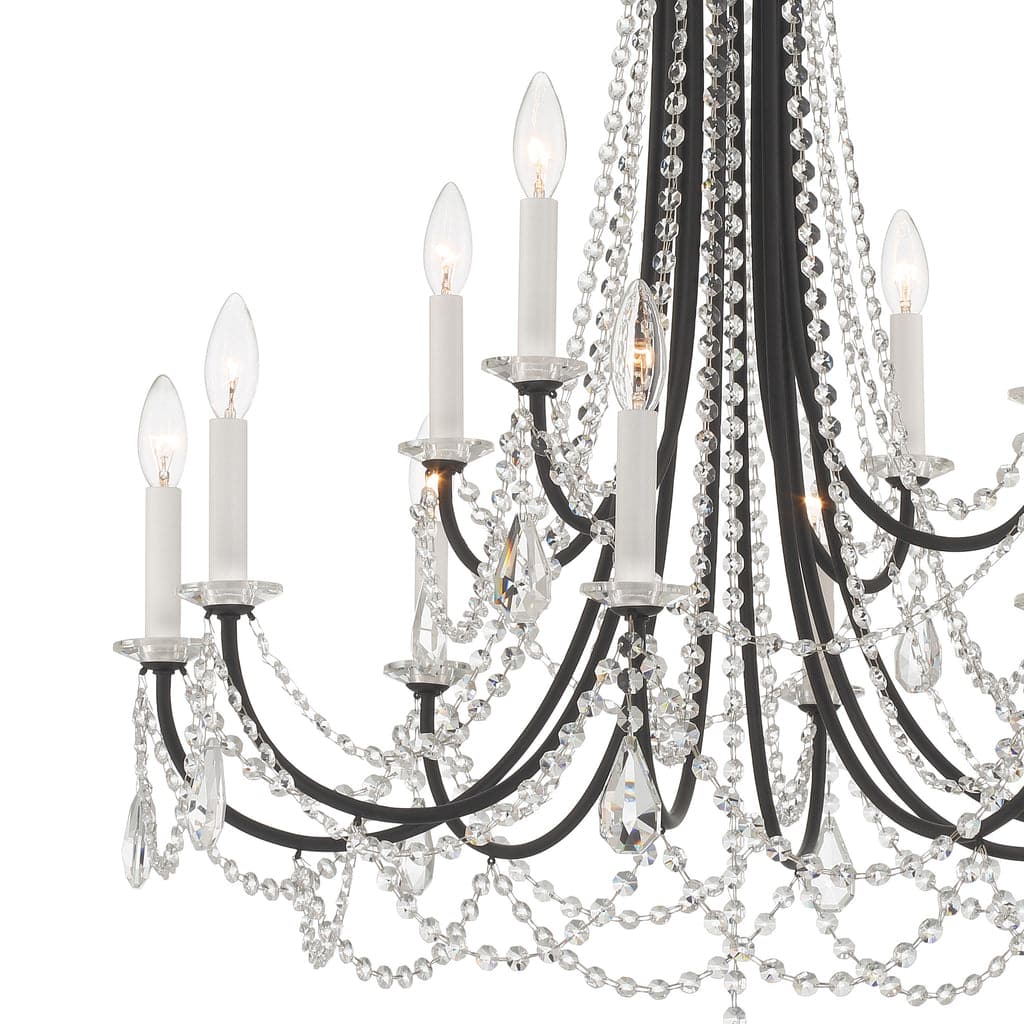 Karrington 12 Light Chandelier-Crystorama Lighting Company-CRYSTO-KAR-90912-AG-CL-MWP-ChandeliersAged Brass-7-France and Son