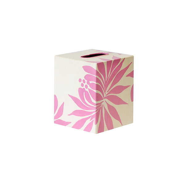Pink Dahlia Tissue Box Cover