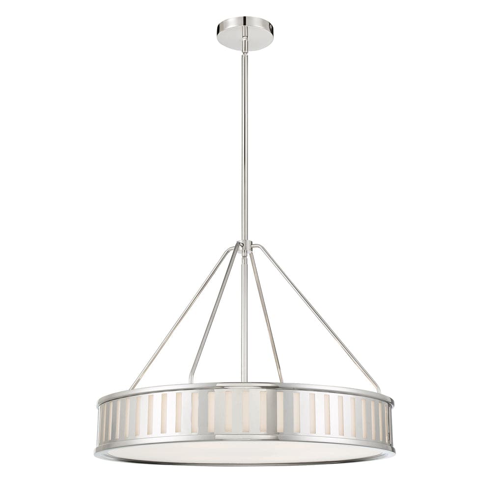 Kendal 6 Light Pendant-Crystorama Lighting Company-CRYSTO-KEN-8306-PN-Chandeliers-1-France and Son