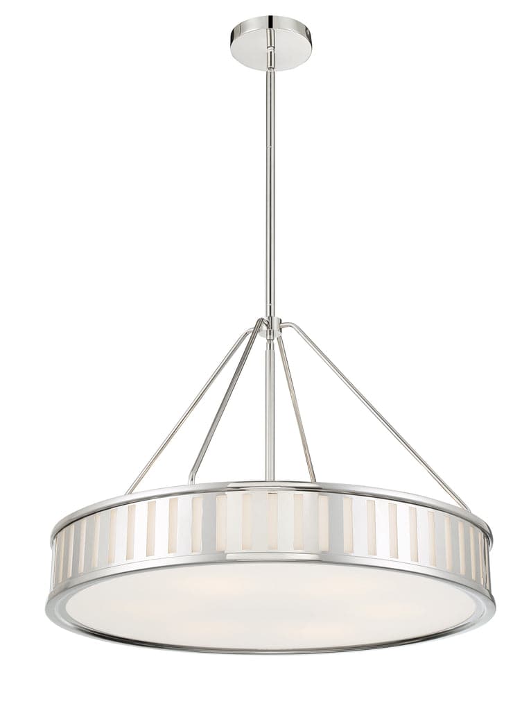 Kendal 6 Light Pendant-Crystorama Lighting Company-CRYSTO-KEN-8306-PN-Chandeliers-2-France and Son