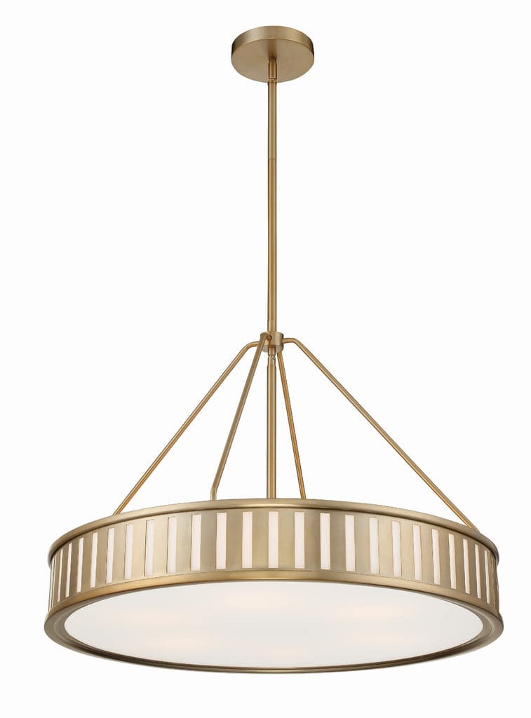 Kendal 6 Light Pendant-Crystorama Lighting Company-CRYSTO-KEN-8306-PN-ChandeliersPolished Nickel-12-France and Son