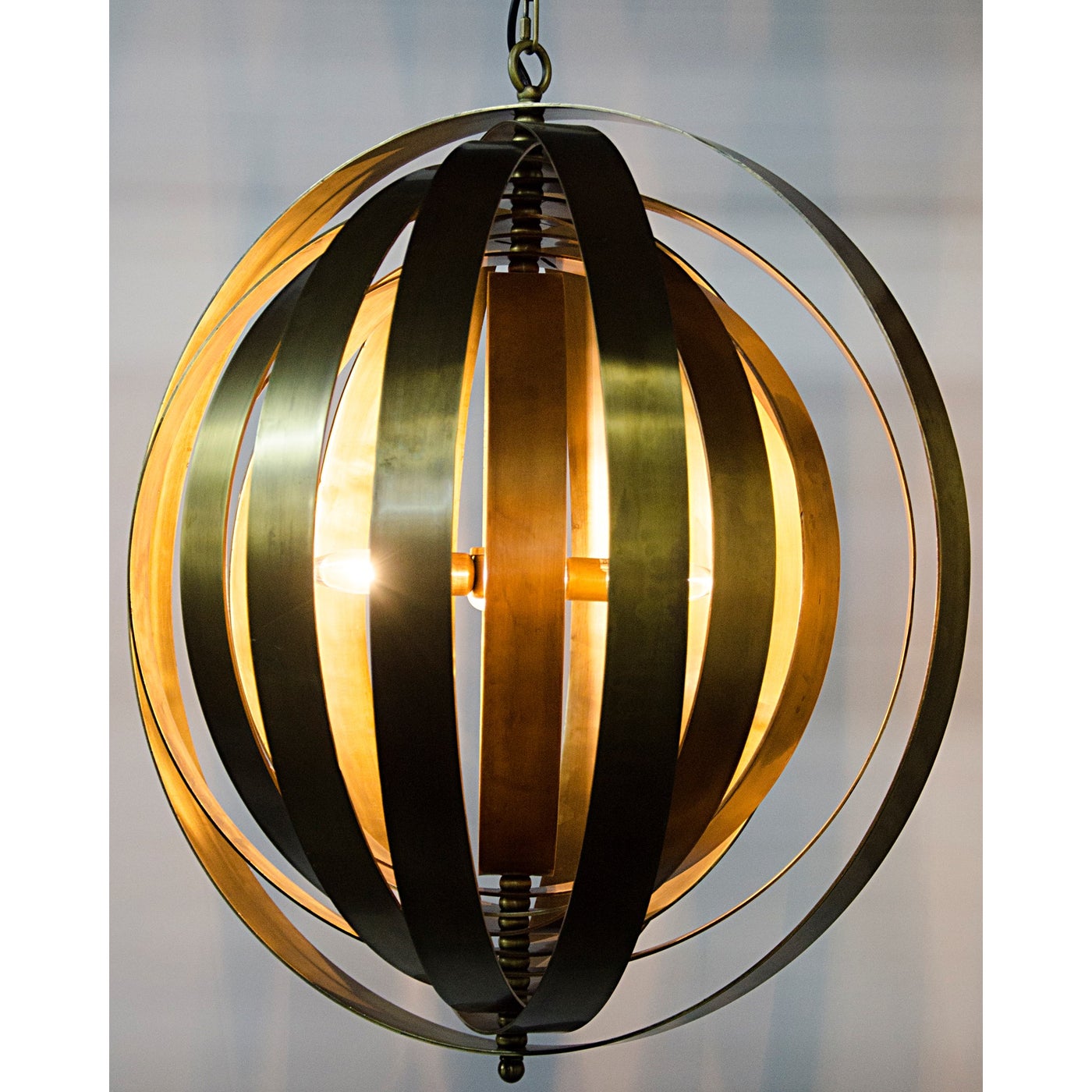 Tournant Pendant, Antique Brass-Noir-NOIR-LAMP418MB-Pendants-1-France and Son