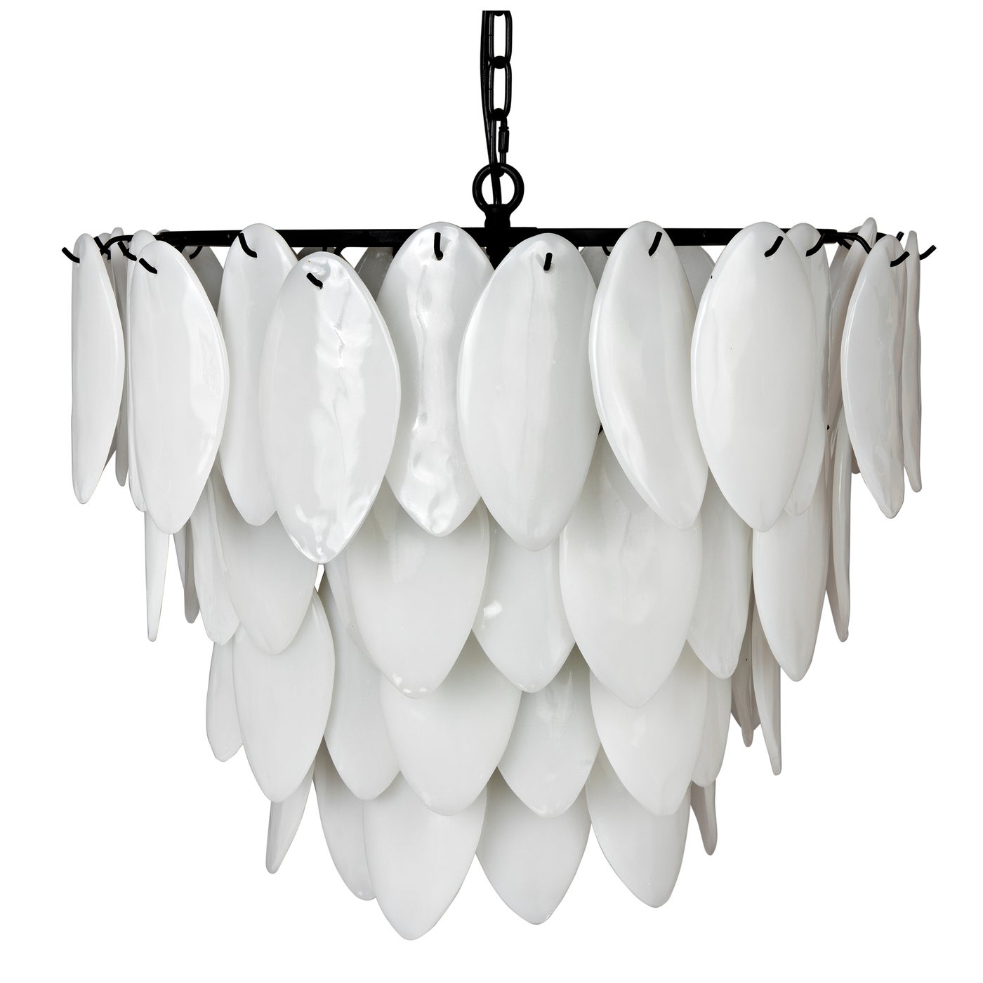 Lotus Chandelier Large Size-Noir-NOIR-LAMP780MTB-Chandeliers-1-France and Son