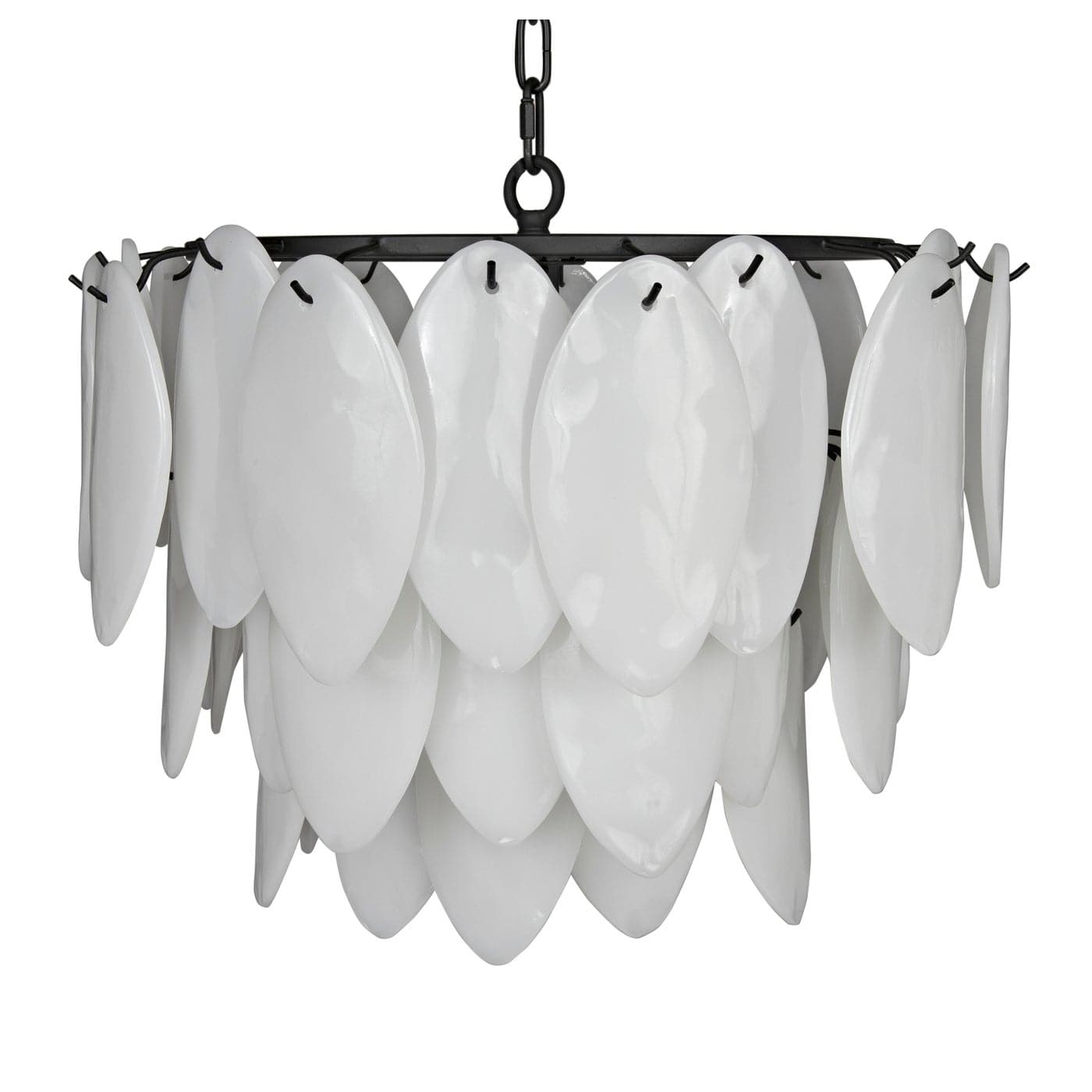 Lotus Chandelier, medium size-Noir-NOIR-LAMP781MTB-Chandeliers-1-France and Son