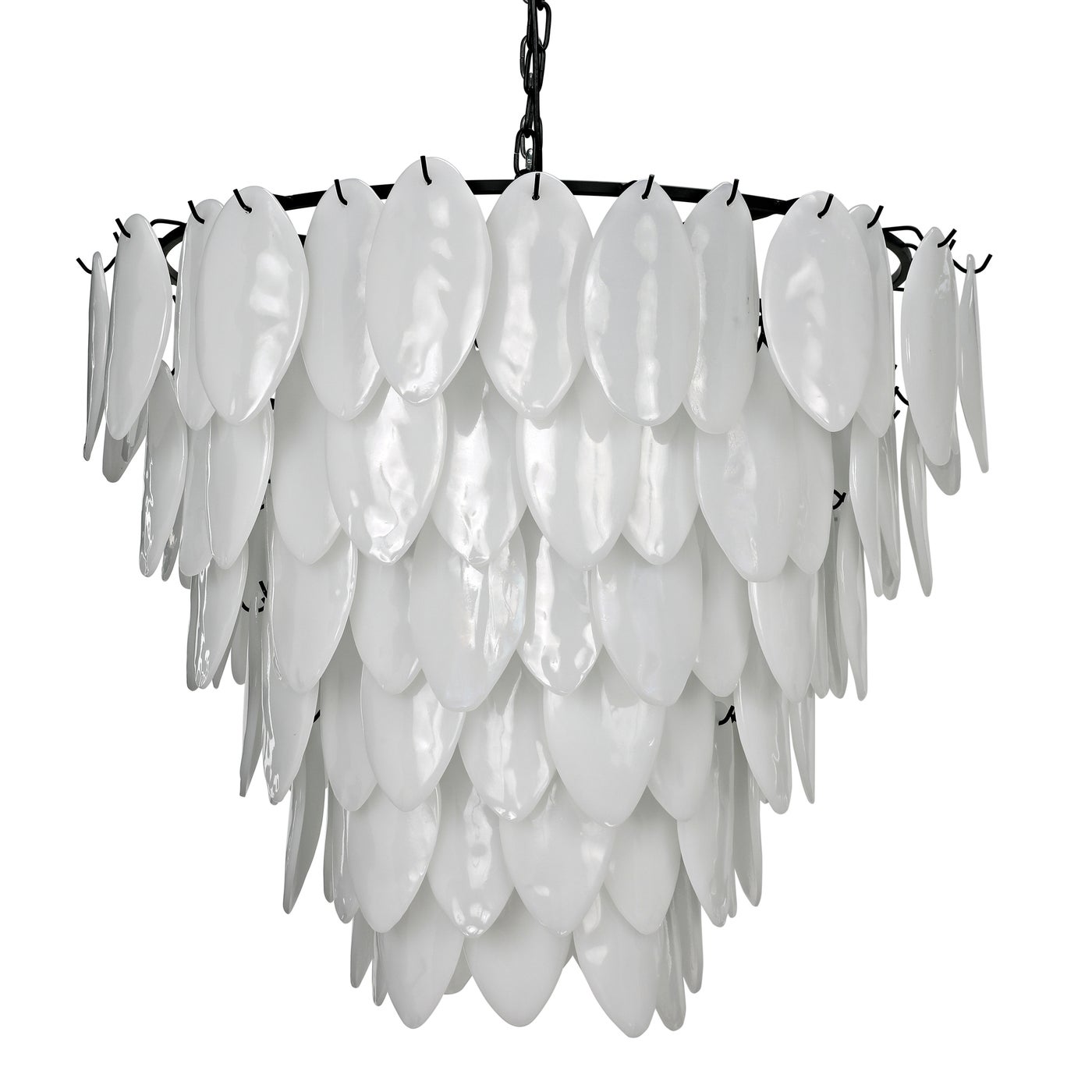 Lotus Chandelier - Extra Large-Noir-NOIR-LAMP782MTB-Chandeliers-1-France and Son