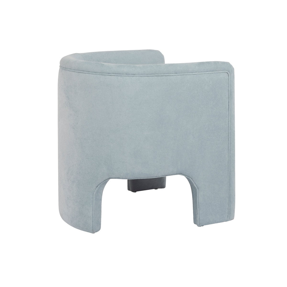Lansky - Three Leg Fully Upholstered Barrel Chair In Performance Light Blue Chenille