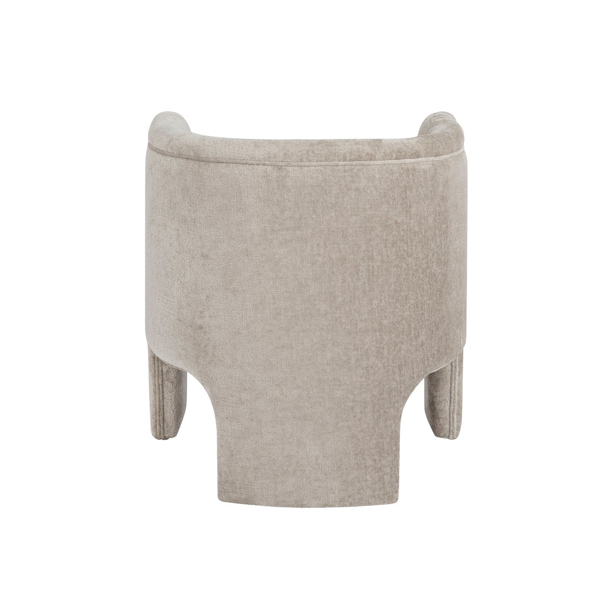 Lansky - Three Leg Fully Upholstered Barrel Chair In Taupe Textured Chenille