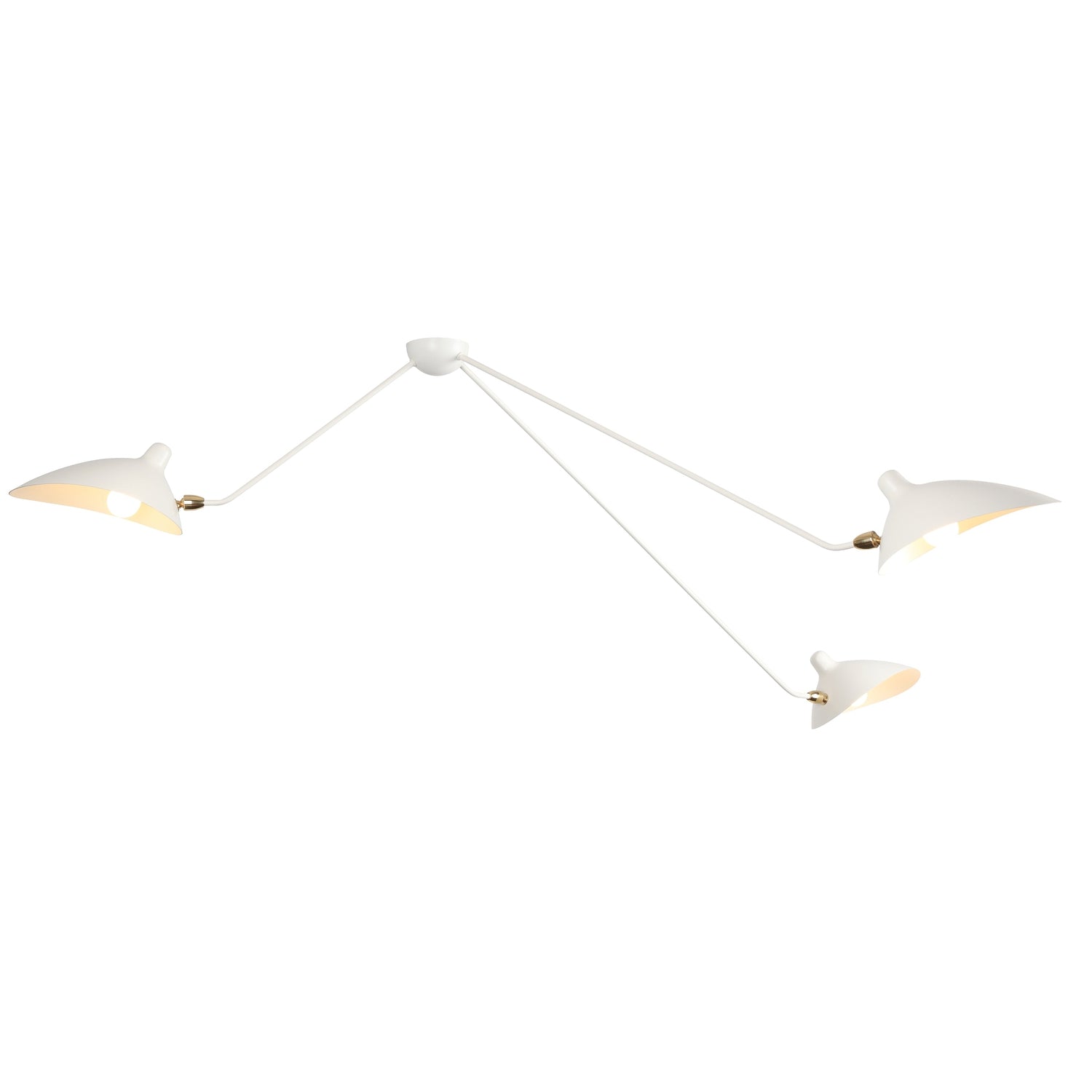 3 Arm MCL-SP3 Spider Ceiling Lamp-France & Son-LBC041BLK12-ChandeliersBlack-3-France and Son