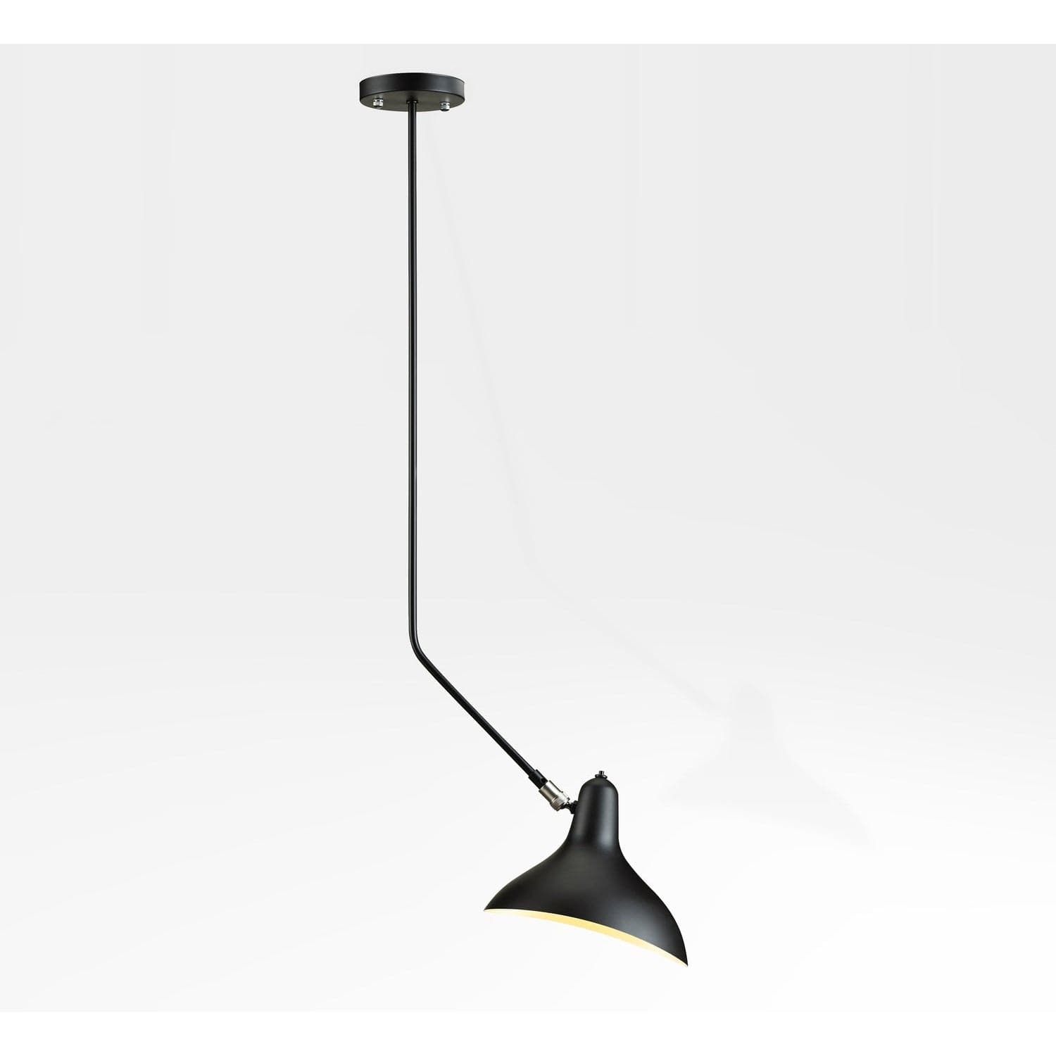 Serge Mouille Pendant Lamp - Black-France & Son-LBC054ABLK-Pendants-2-France and Son