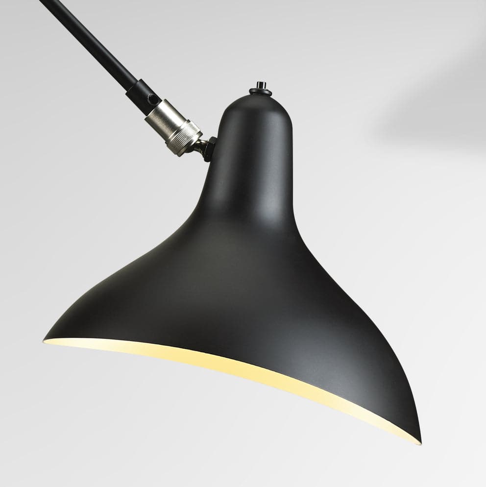 Serge Mouille Pendant Lamp - Black-France & Son-LBC054ABLK-Pendants-3-France and Son