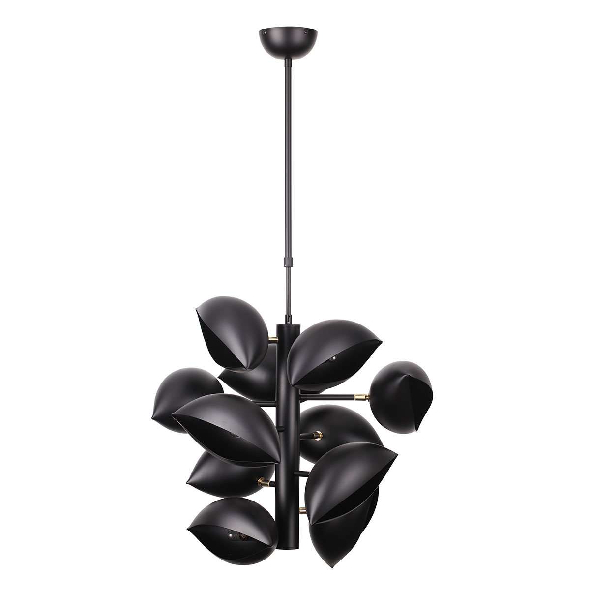 Modern Concillo Chandelier - Black-France & Son-LBC099BLK-Chandeliers-1-France and Son