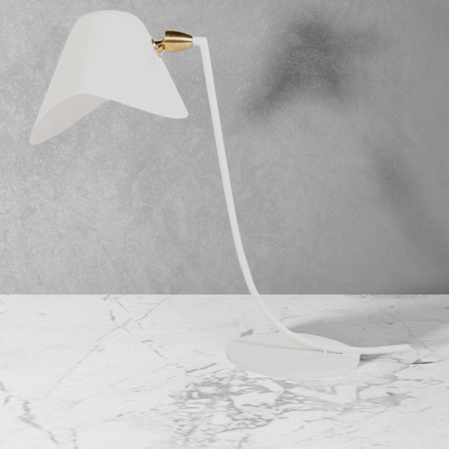 Antony Mouille Table Lamp - White-France & Son-LBT058WHT-Table Lamps-1-France and Son