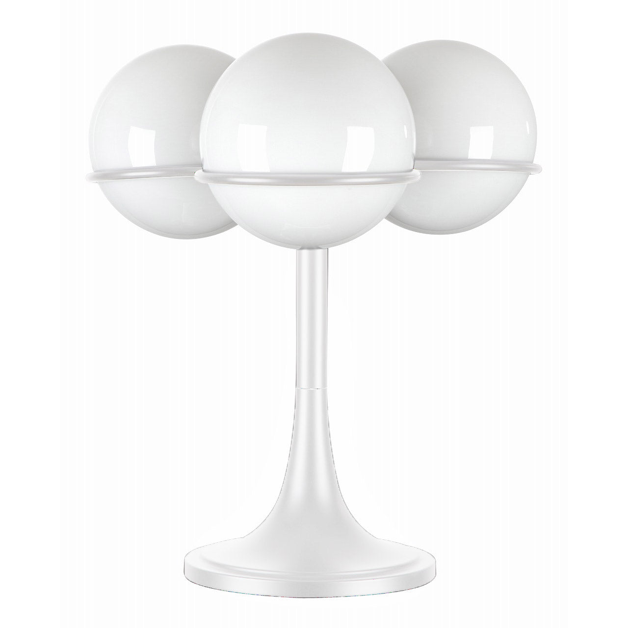 Sarfatti Table Lamp with Three Globes-France & Son-LBT1163WHT-Table LampsWhite-1-France and Son