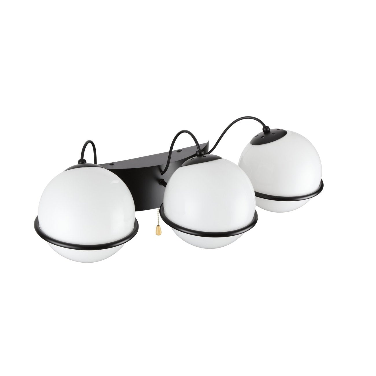 Sarfatti Triple Wall Sconce-France & Son-LBW1163BLK-Wall LightingBlack-1-France and Son