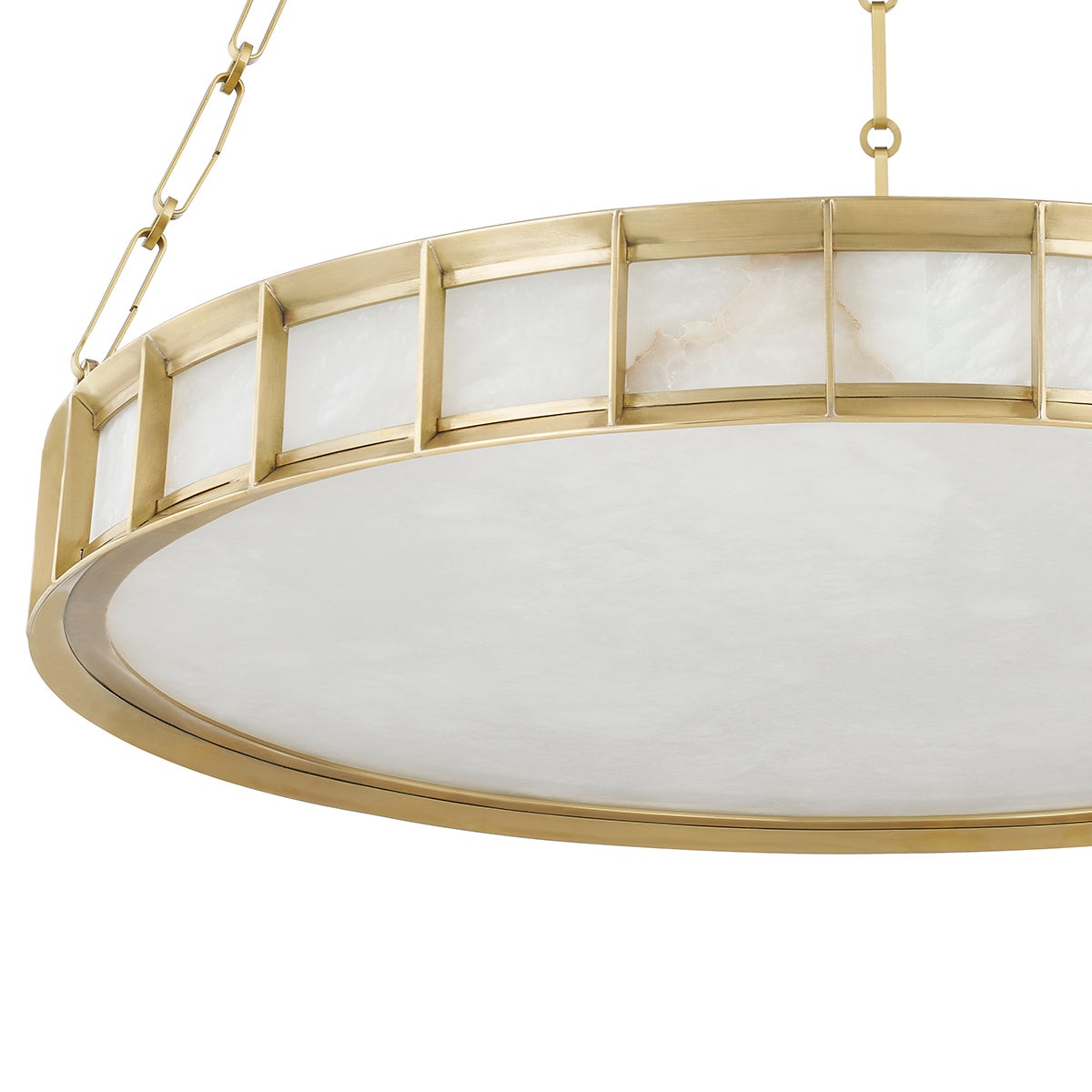 Leda Chandelier - Vintage Brass 30in