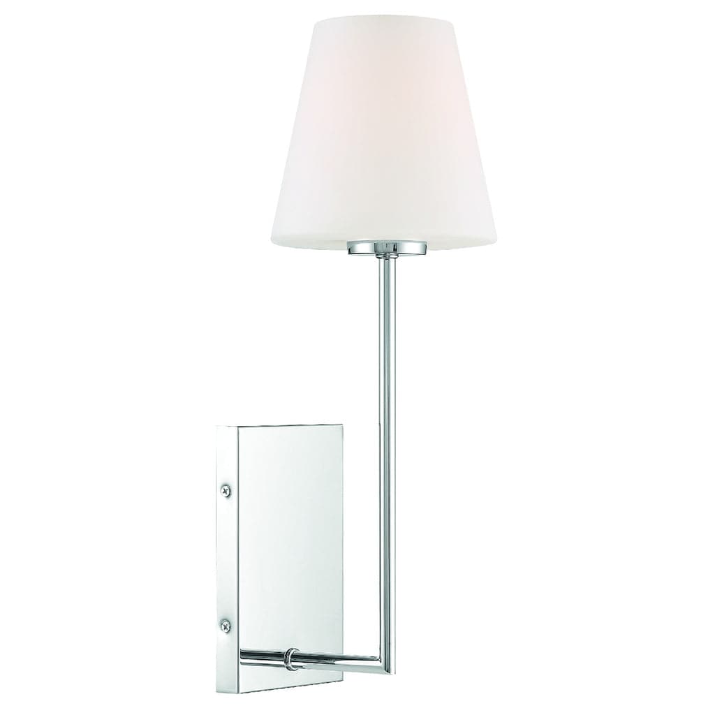 Lena 1 Light Wall Mount-Crystorama Lighting Company-CRYSTO-LEN-250-OP-CH-Wall LightingPolished Chrome-2-France and Son