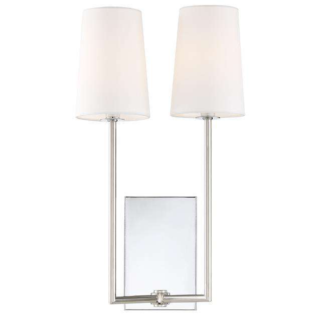 Lena 2 Light Sconce-Crystorama Lighting Company-CRYSTO-LEN-252-CH-Wall LightingPolished Chrome-2-France and Son