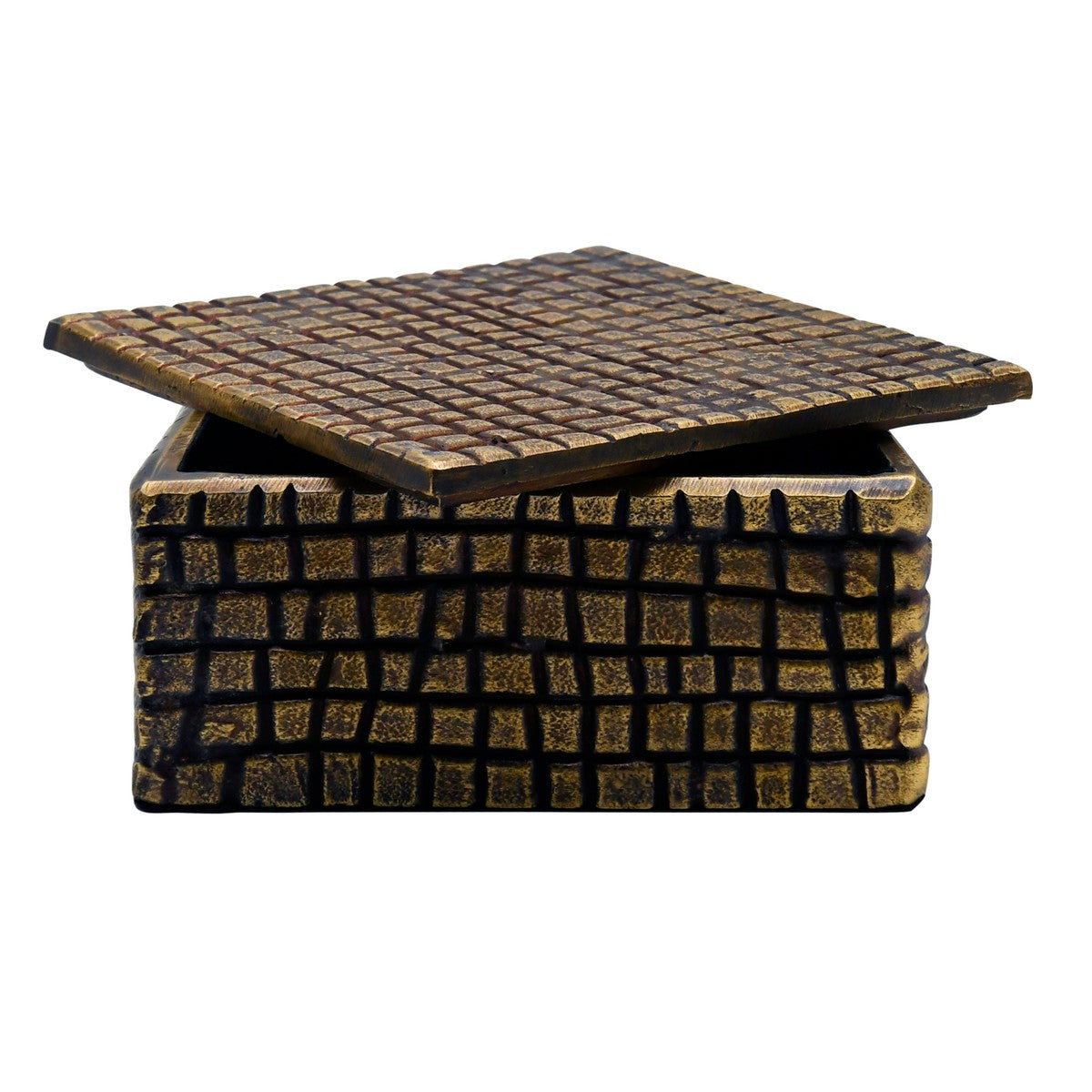 Lizzo - Large Brass Aluminum Box With Reptile Texture