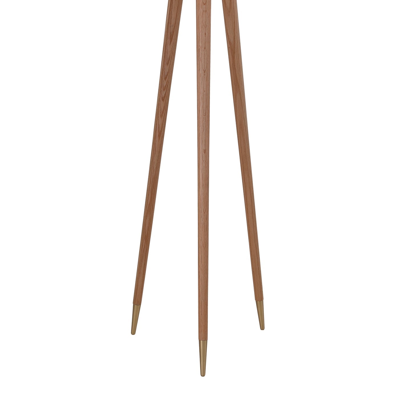 Brass Dome Floor Lamp with Wooden Tripod Base-France & Son-LM1601FBRS-Floor Lamps-3-France and Son