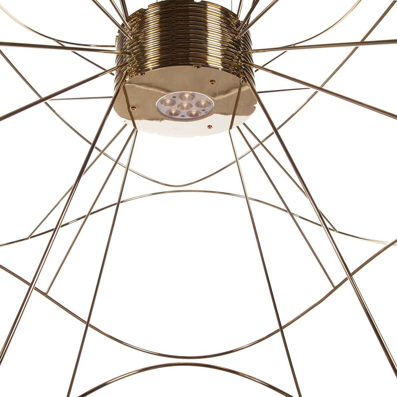 Hoops Ceiling Lamp-France & Son-LM3638PGOLD-Pendants-2-France and Son