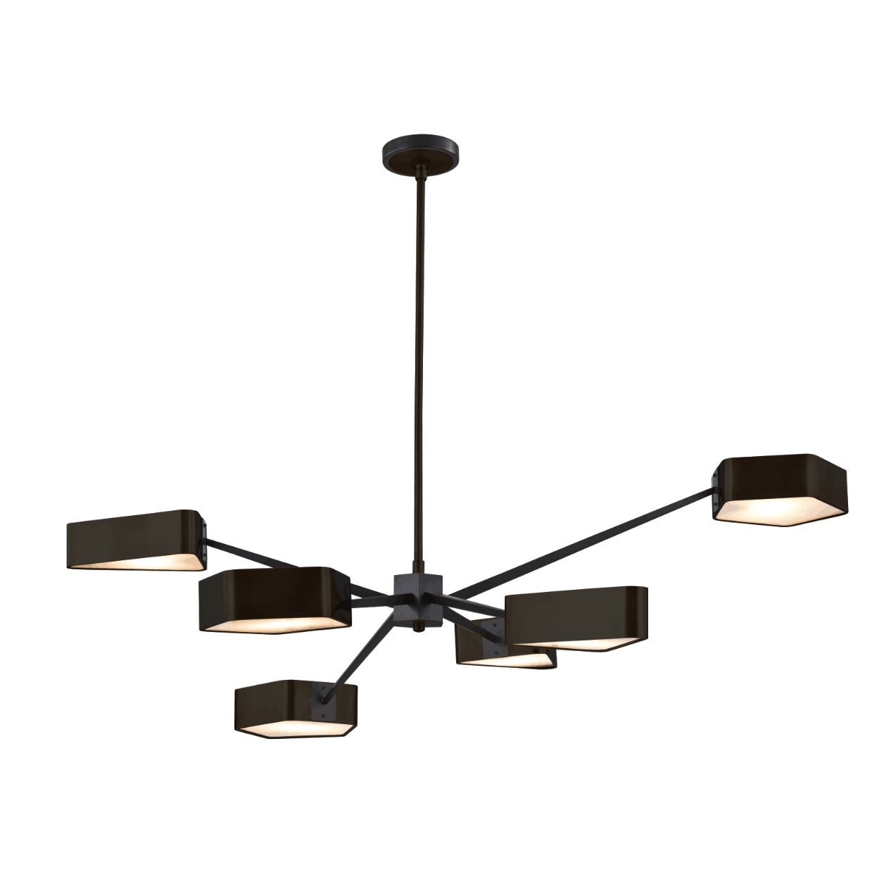 Modern Spider Gem Chandelier - Large-France & Son-LM5276PBLK-Chandeliers-1-France and Son