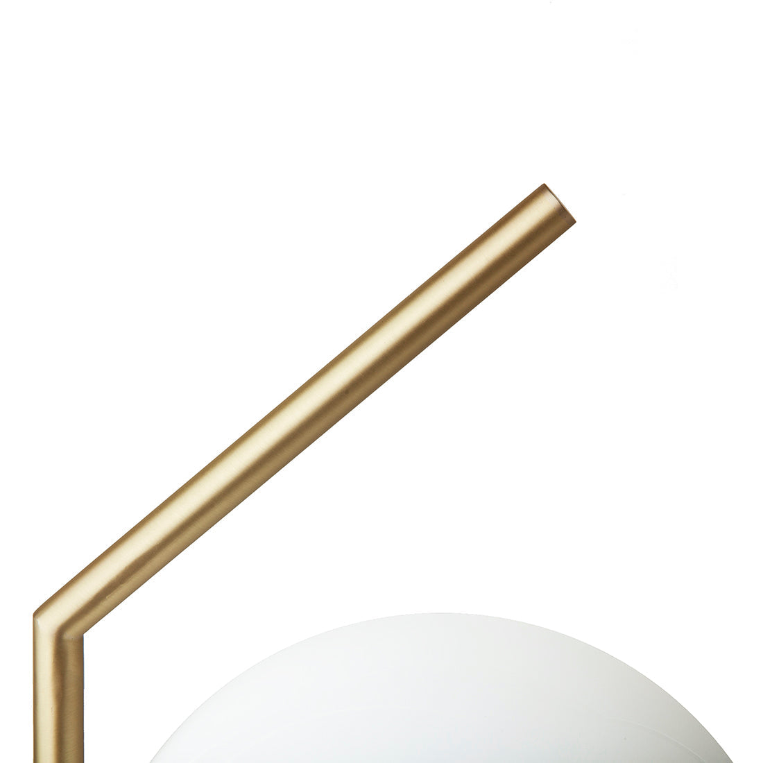 Modern Brass Ball Table Lamp - Low-France & Son-LM564TBRSWHT-Table LampsBrass-3-France and Son