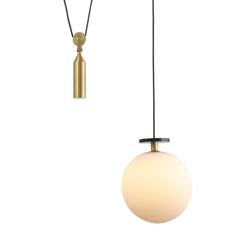 Globe Counterweight Pendant Light-France & Son-LM9234PBRS-Pendants-3-France and Son