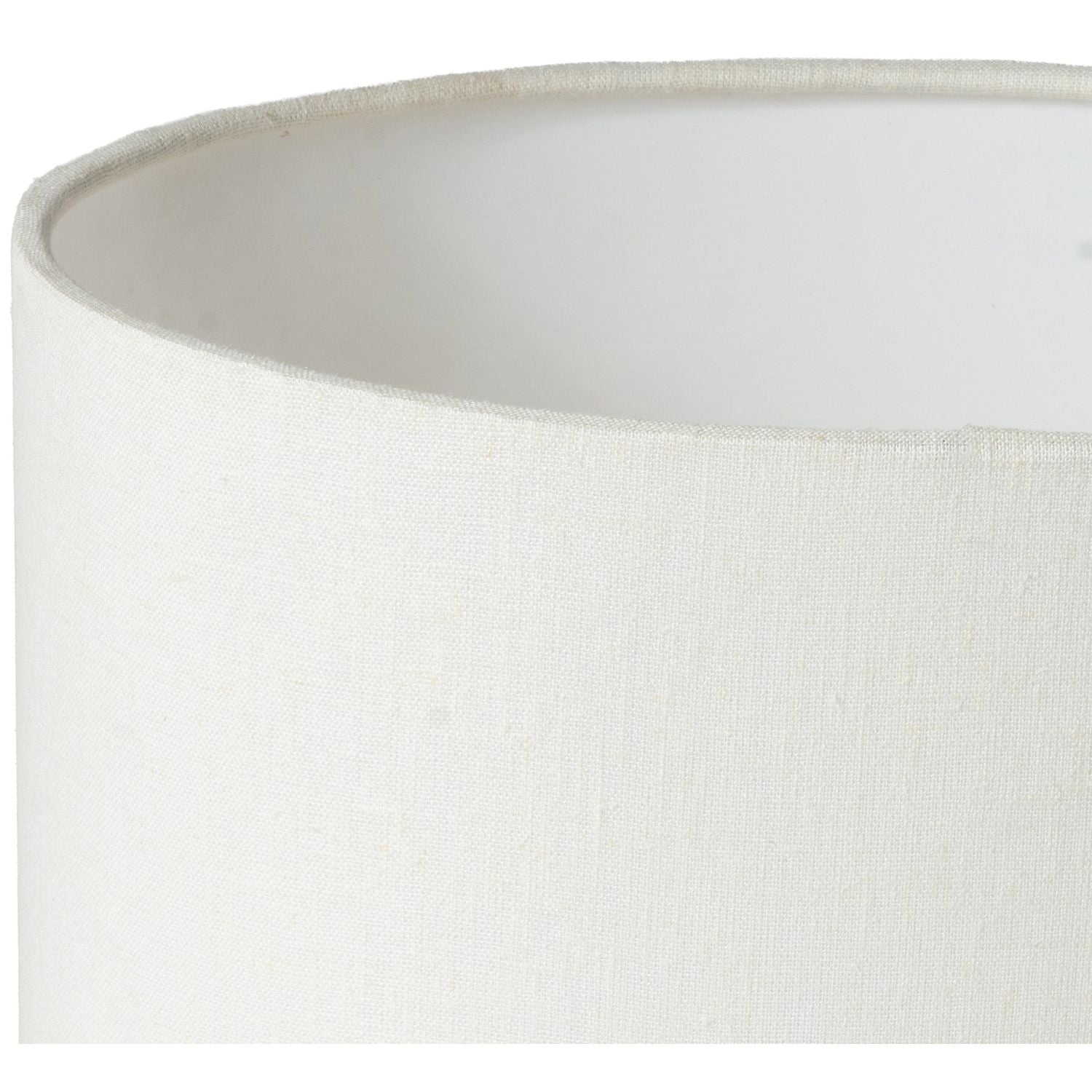 Lithos Genuine Marble Base And Linen Textured Fabric Shade Table Lamp — White