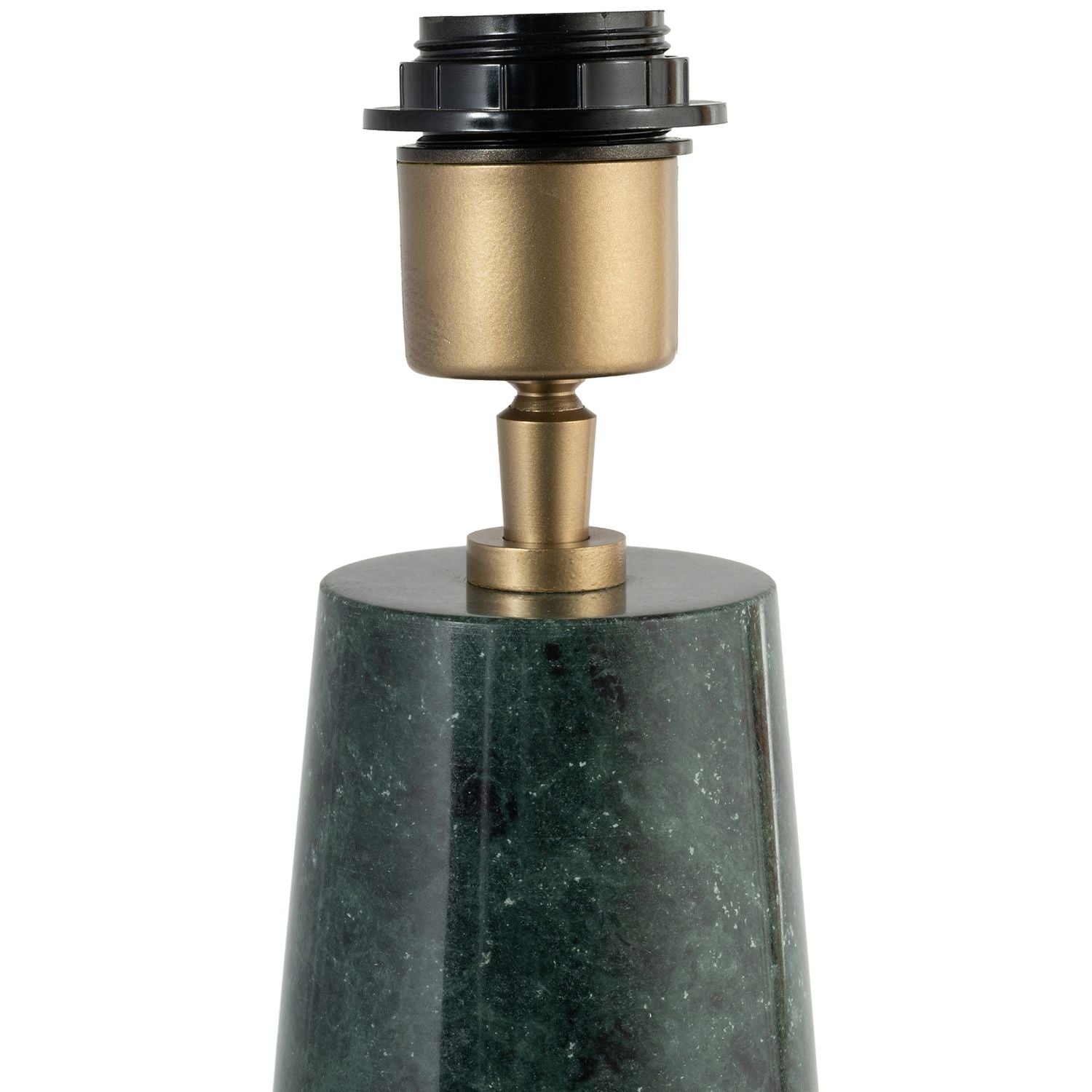 Dolomia Genuine Marble Base And Linen Textured Fabric Shade Table Lamp — Green