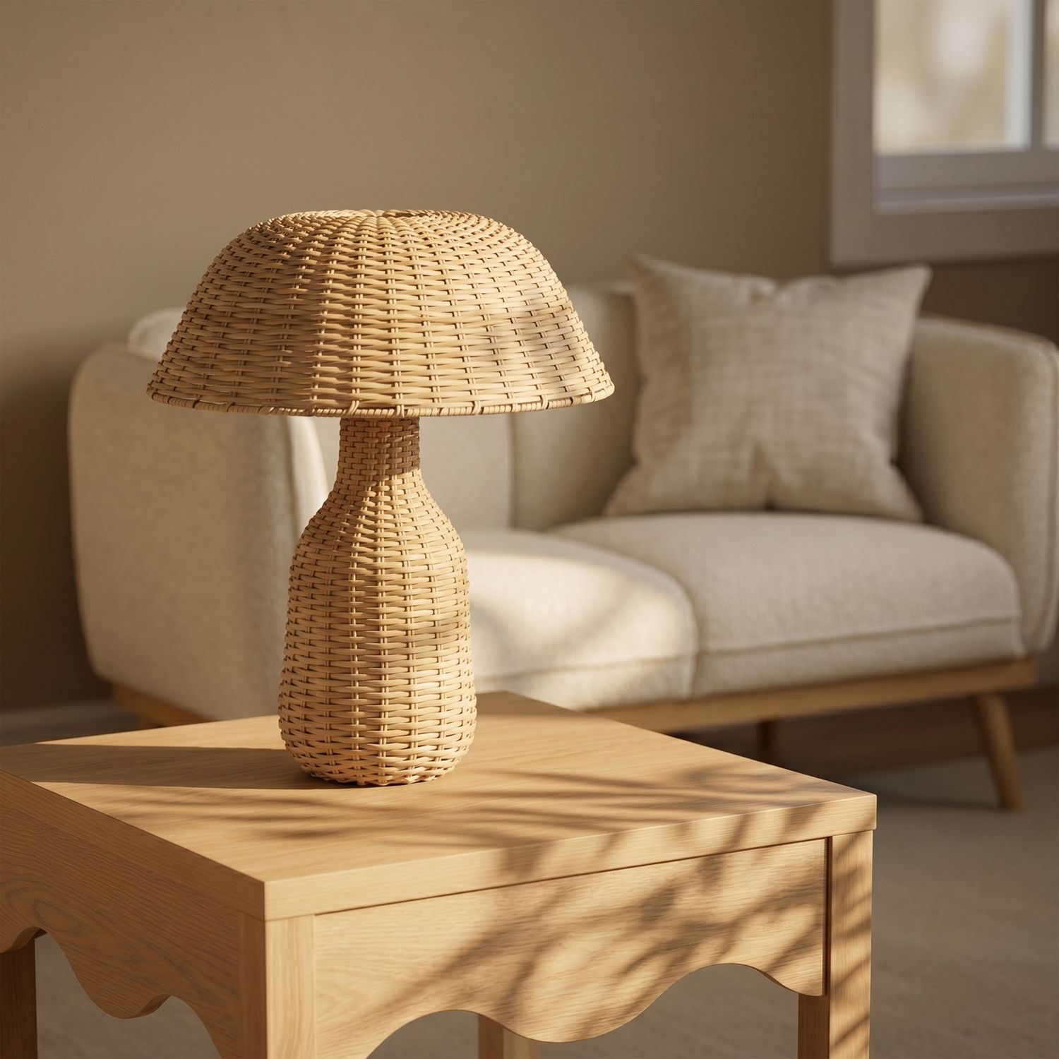 Havana Rattan Table Lamp — Natural