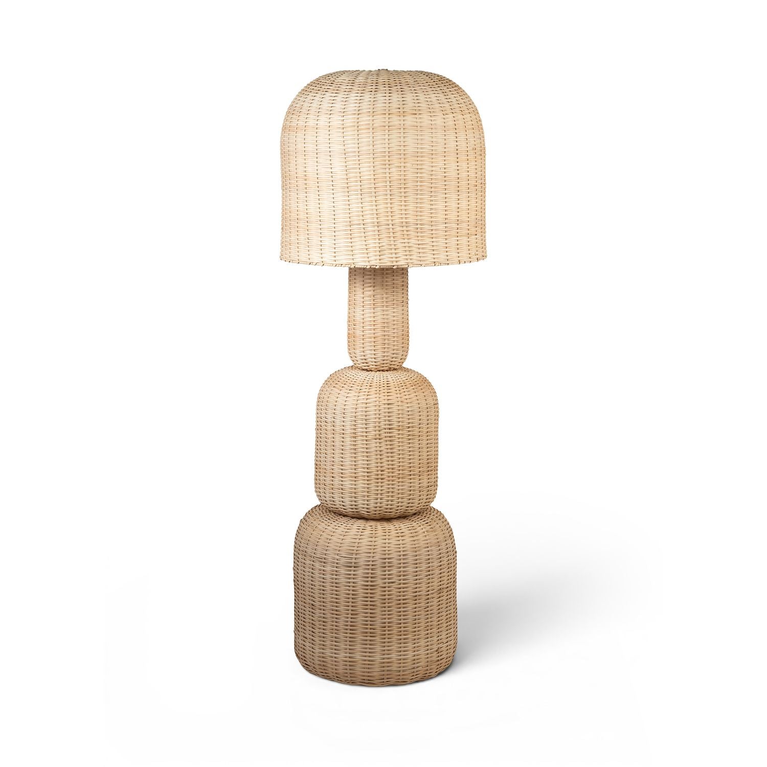 Harvest Rattan Floor Lamp — Natural