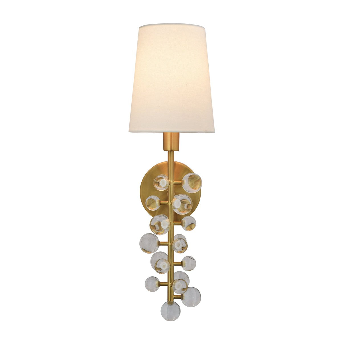 Lottie - Acrylic Bubble Sconce In Antique Brass