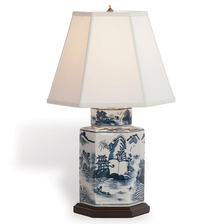 Canton Blue Lamp 23"H-Port 68-PORT-LPAS-010-01-Table Lamps-1-France and Son