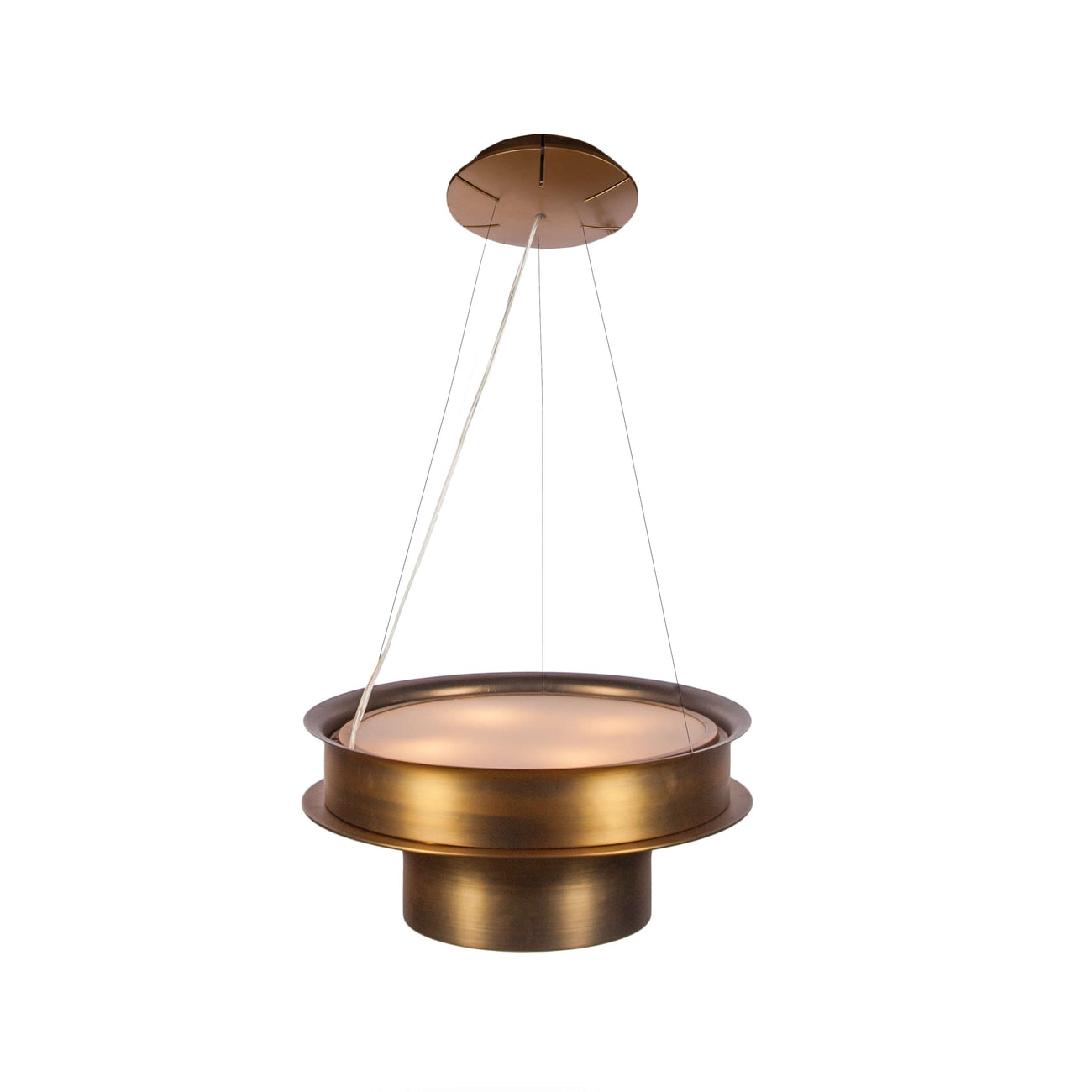 Modern Dael Rim Copper Ceiling Lamp-France & Son-LS1137S2BRZ-Pendants-1-France and Son