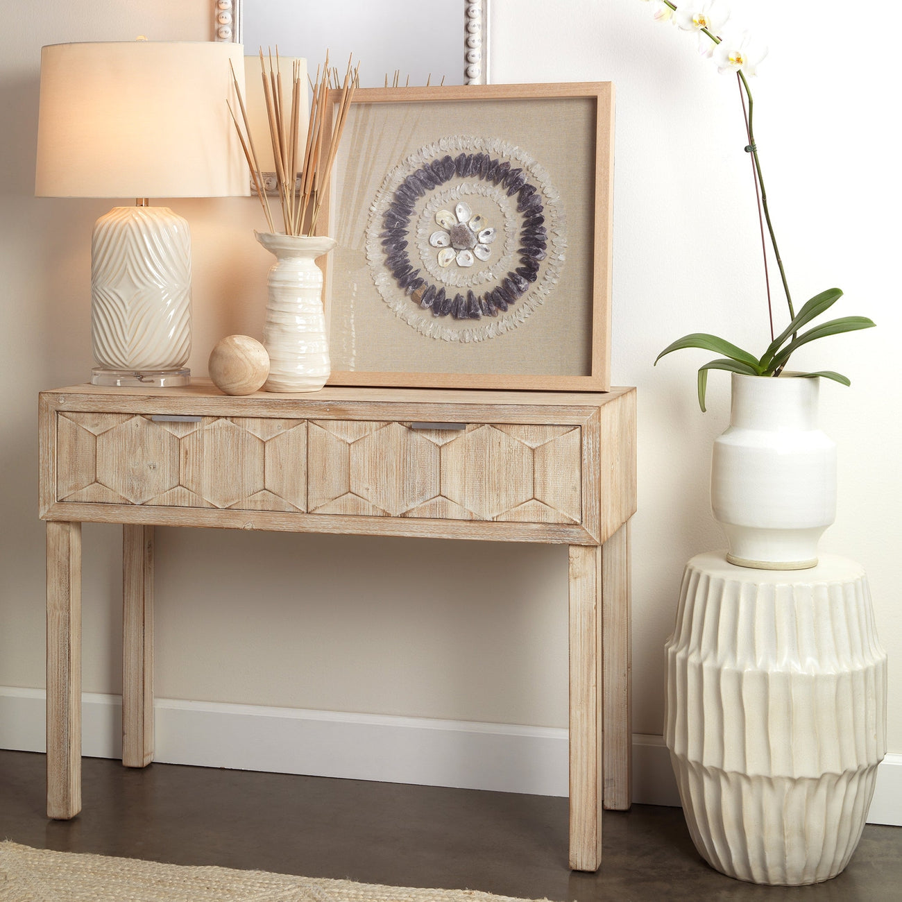 Juniper Two Drawer Console - NP-Jamie Young-JAMIEYO-LS20JUN2COGR-Console Tables-2-France and Son