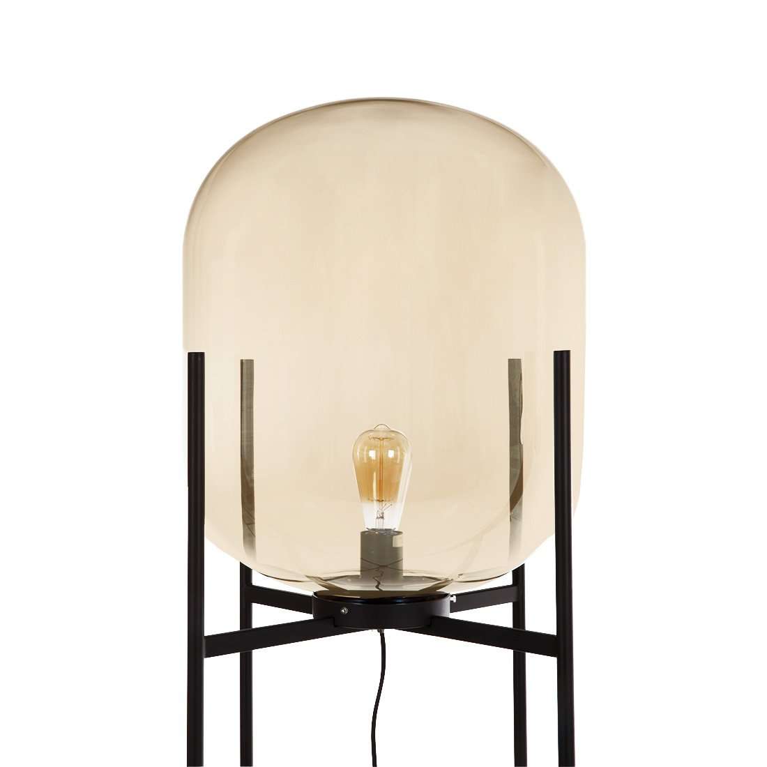 Modern Oda Big Capsule Floor Lamp-France & Son-LS2275F2AMBLK-Floor Lamps-2-France and Son