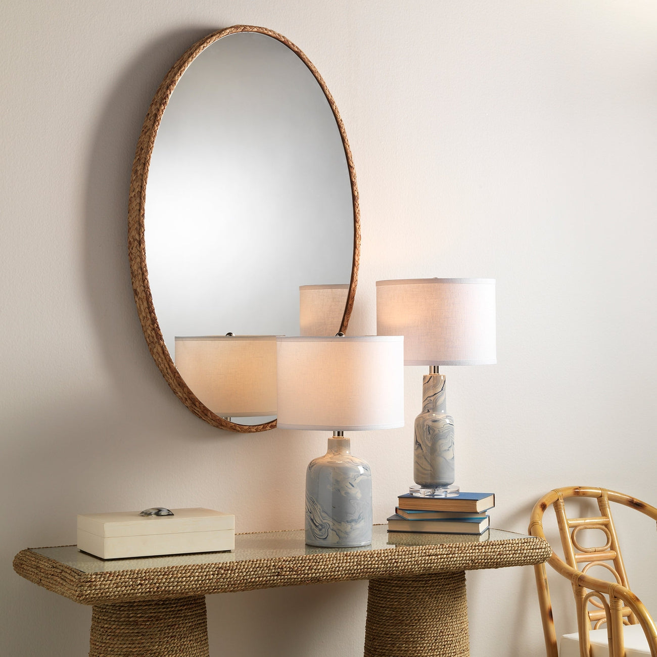 Sparrow Braided Oval Mirror-Jamie Young-JAMIEYO-LS6SPAROVNA-Mirrors-2-France and Son