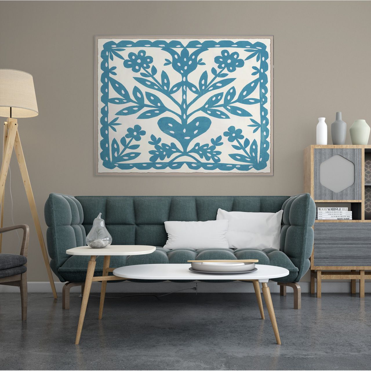 PM-23-0188 Paule Marrot, Blue Flower detail by Soicher Marin