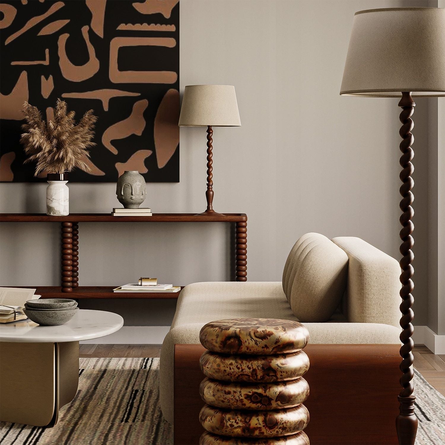 Twist Console Table - Mellow Bourbon - view 11