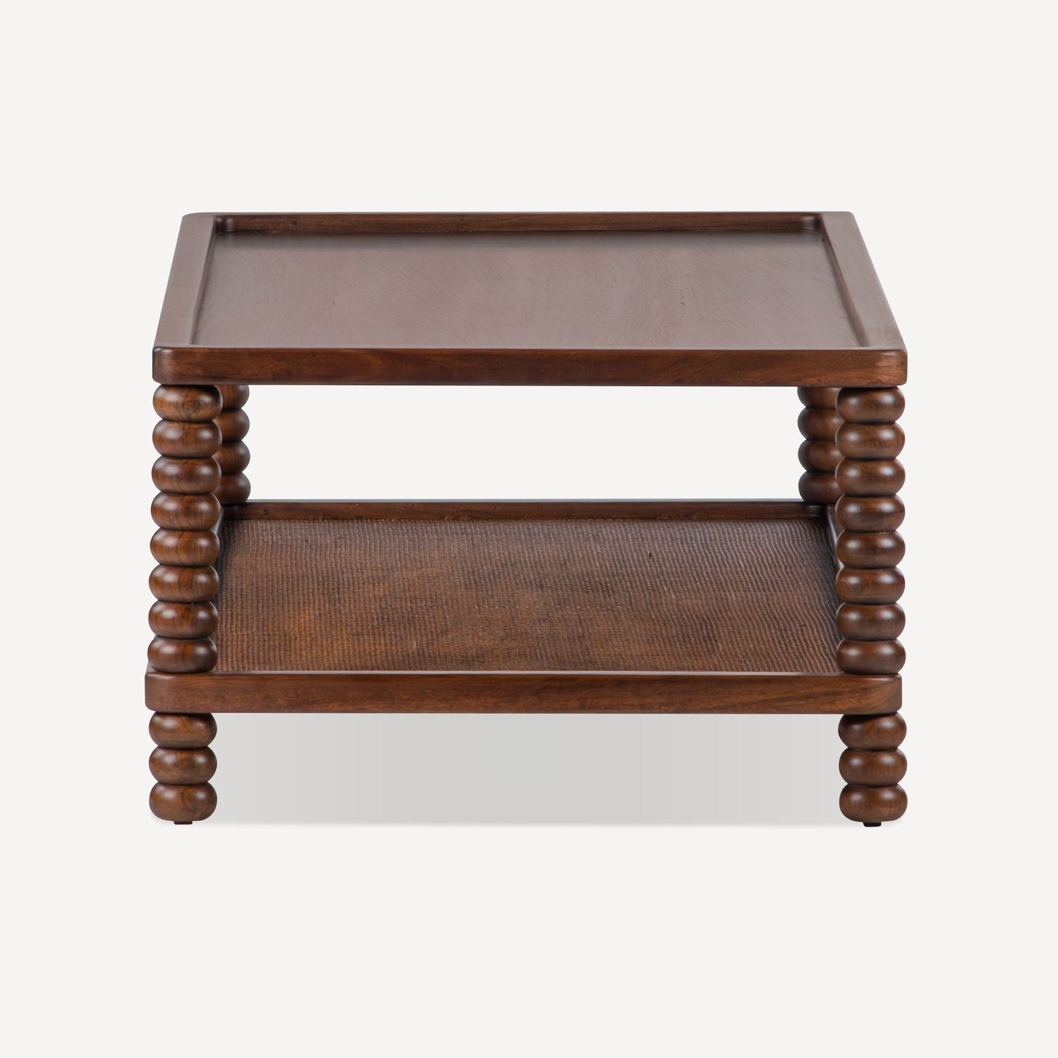Twist Cane Solid Wood Coffee Table - Mellow Bourbon - view 4