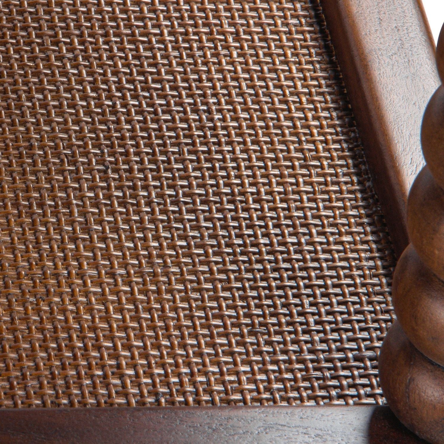 Twist Cane Solid Wood Coffee Table - Mellow Bourbon - view 7