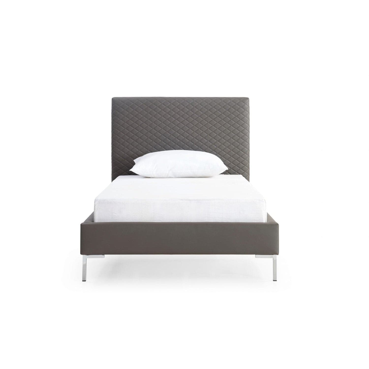 Liz Twin Bed-Whiteline Modern Living-WHITELINE-BT1689P-WHT-BedsWhite-1-France and Son