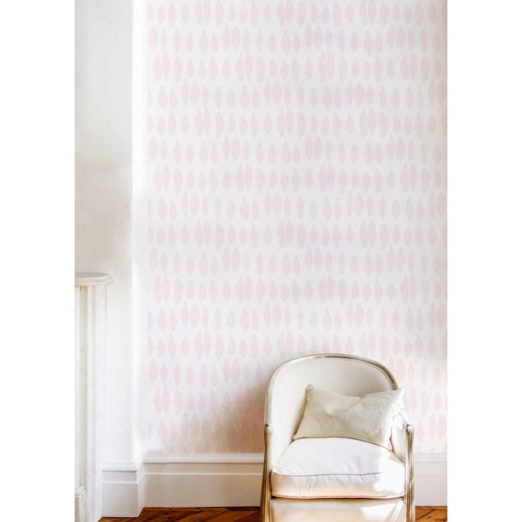 Cascade Wallpaper-Mitchell Black-MITCHB-WCJT20-BS-PM-10-Wall DecorPatterns Blush-Premium Matte Paper-2-France and Son