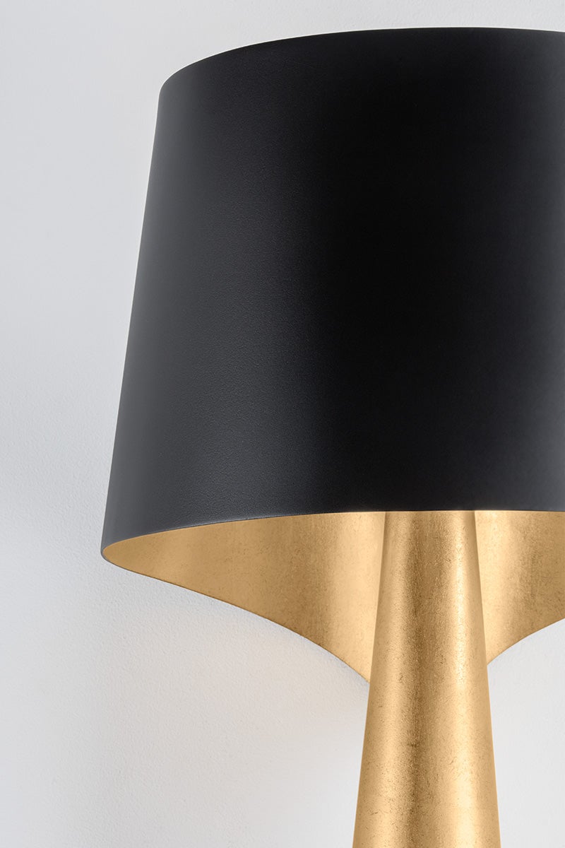 Lucia Wall Sconce - Vintage Gold Leaf And Soft Black