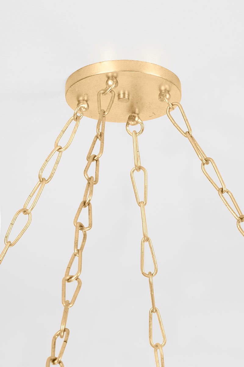 Lure Chandelier - Vintage Gold Leaf 16 Lights