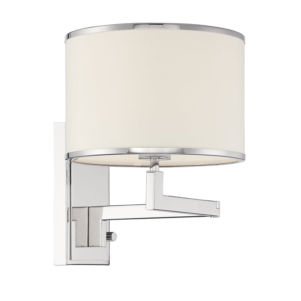 Madison 1 Light Task Light-Crystorama Lighting Company-CRYSTO-MAD-B4101-PN-Wall LightingPolished Nickel-3-France and Son