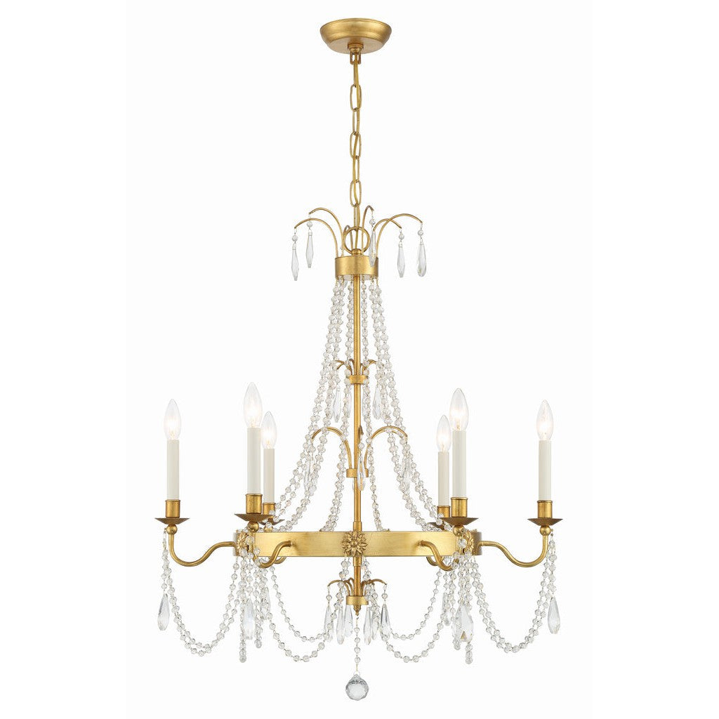 Maizey 6 Light Chandelier-Crystorama Lighting Company-CRYSTO-MAI-18606-GA-Chandeliers-1-France and Son