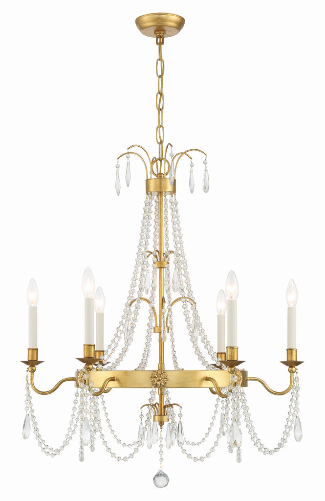 Maizey 6 Light Chandelier-Crystorama Lighting Company-CRYSTO-MAI-18606-GA-Chandeliers-2-France and Son