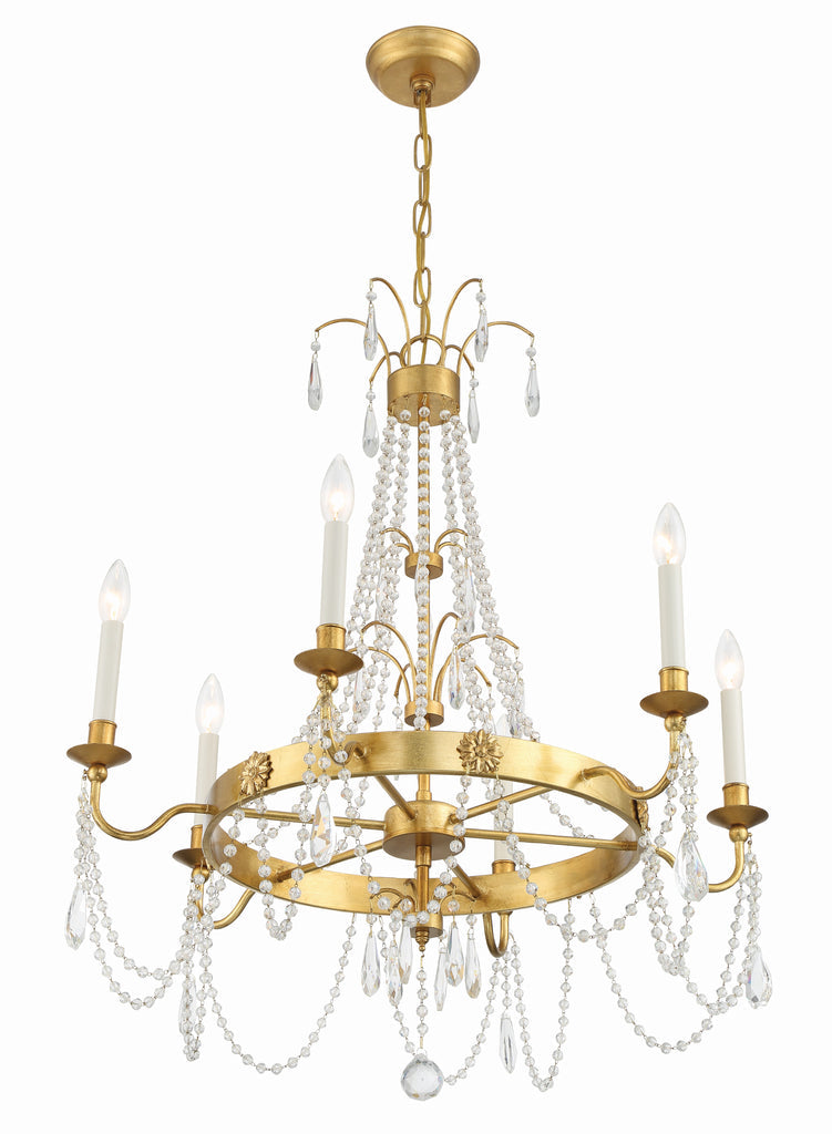 Maizey 6 Light Chandelier-Crystorama Lighting Company-CRYSTO-MAI-18606-GA-Chandeliers-4-France and Son